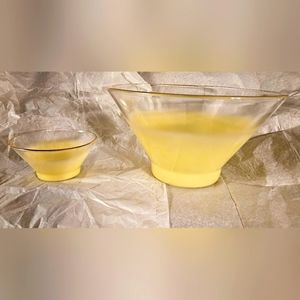 Vintage Blendo Chip and Dip Bowls Yellow